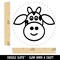 Cheerful Cow Face Doodle Self-Inking Rubber Stamp for Stamping Crafting Planners